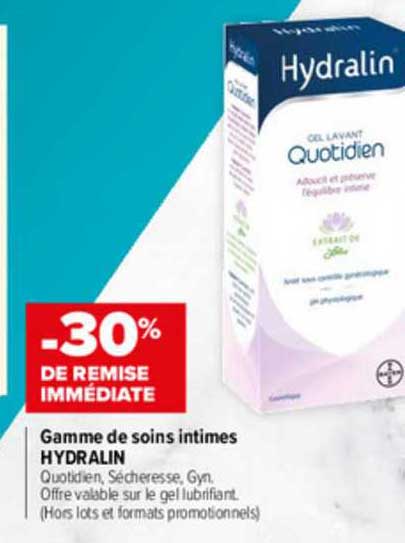 gamme de soins intimes hydralin