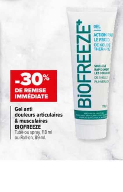 gel anti douleurs articulaires & musculaires biofreeze