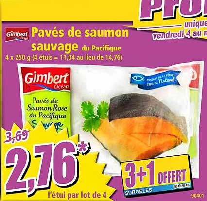 gimbert pavés de saumon sauvage du pacifique