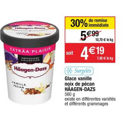 glace vanille noix de pécan häagen-dazs
