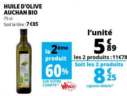 Huile L'olive Auchan Bio