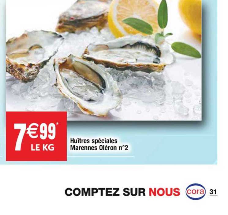 huîtres spéciales marennes oléron n°2