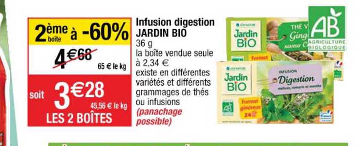 infusion digestion jardin bio