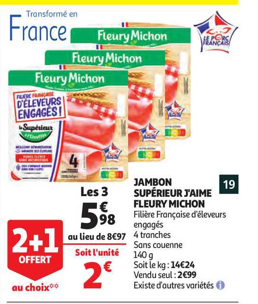 jambon supérieur j'aime fleury michon