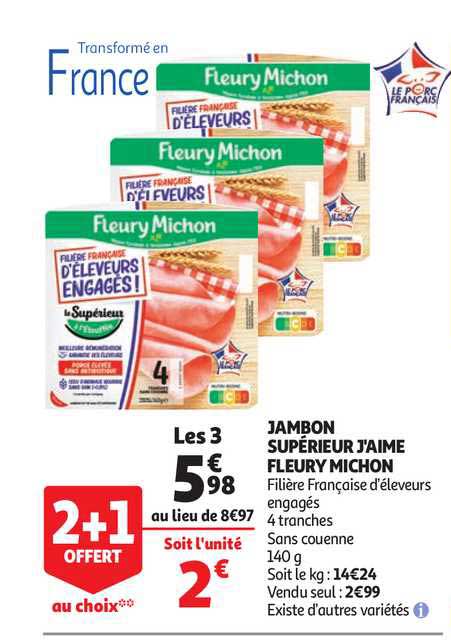 jambon supérieur j'aime fleury michon