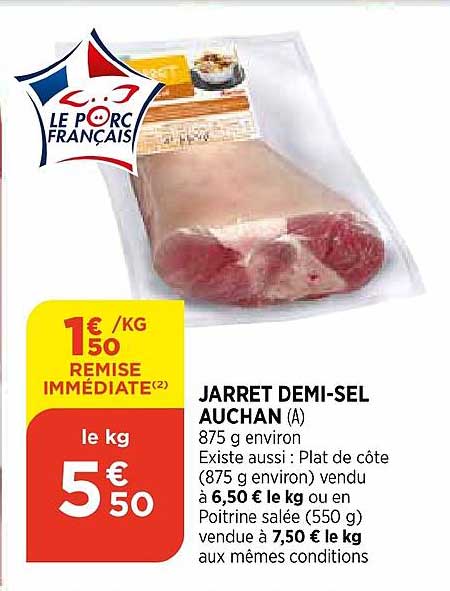 jarret demi-sel auchan