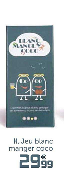 jeu blanc manger coco