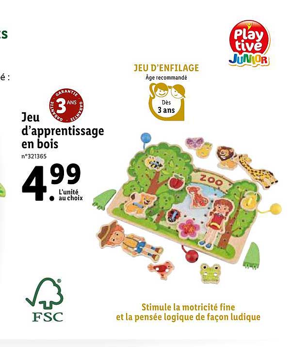 jeu d'apprentissage en bois