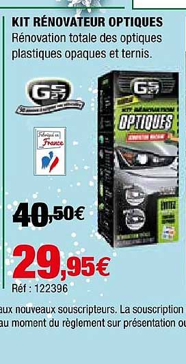 kit rénovateur optiques