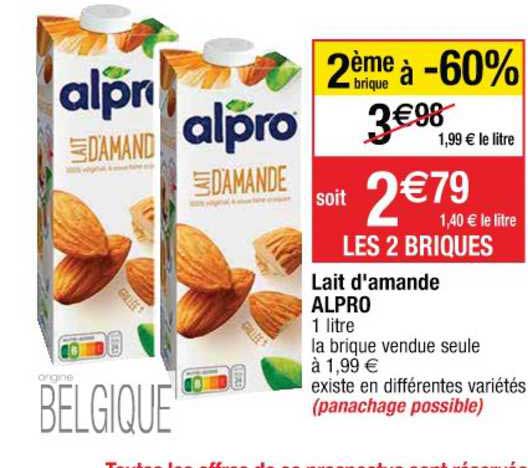 lait d'amande alpro