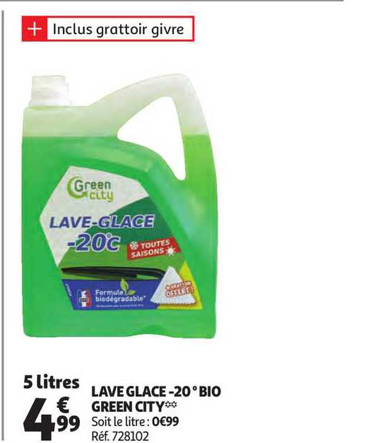 lave glace -20 ° bio green city