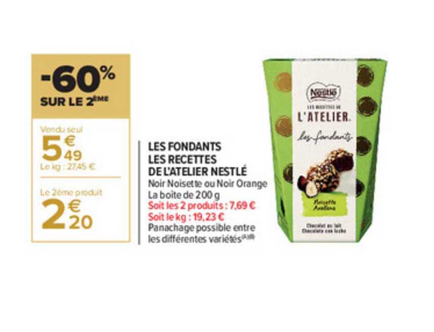 les fondants les recettes de l'atelier nestlé