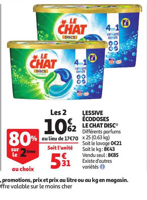 Lessive écodoses Le Chat Disc