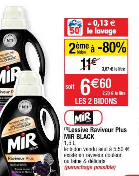 Lessive Raviveur Plus Mir Black