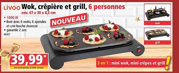 Livoo Wok Crêpière Et Grill