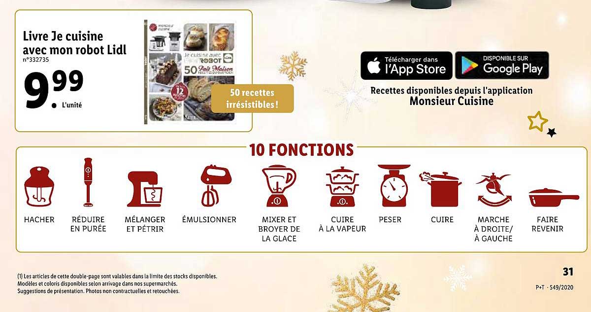 livre je cuisine avec mon robot lidl