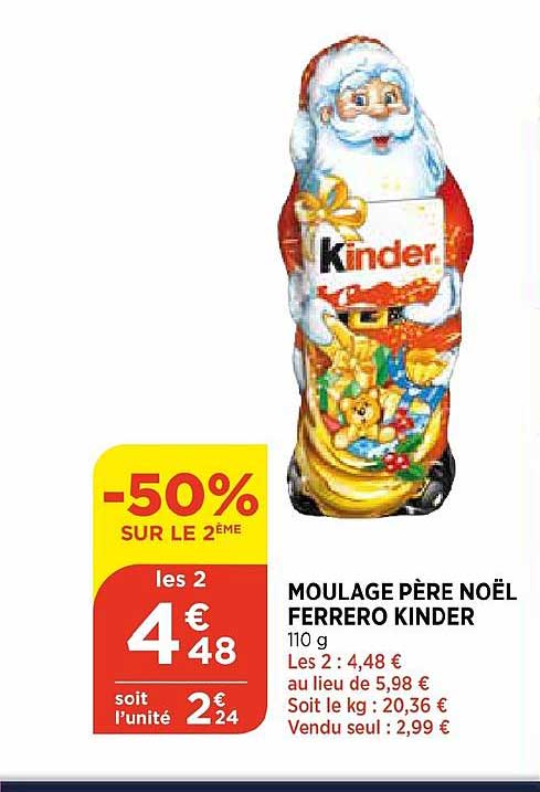 moulage père noël ferrero kinder
