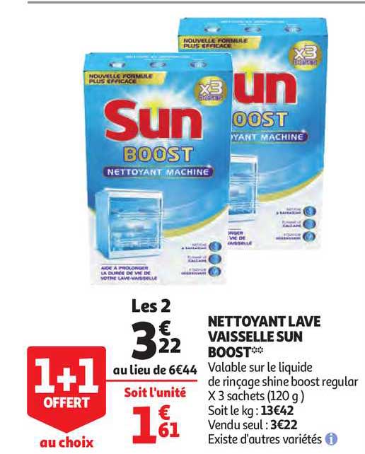 nettoyant lave vaisselle sun boost