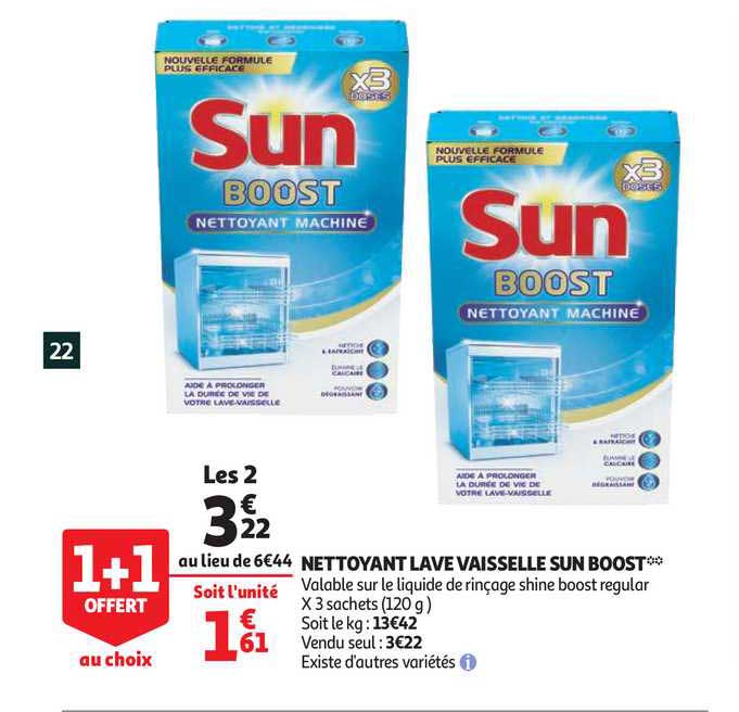 nettoyant lave vaisselle sun boost