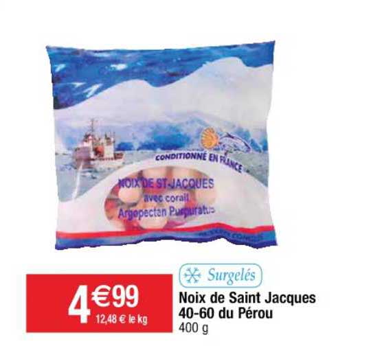 noix de saint jacques 40-60 du pérou