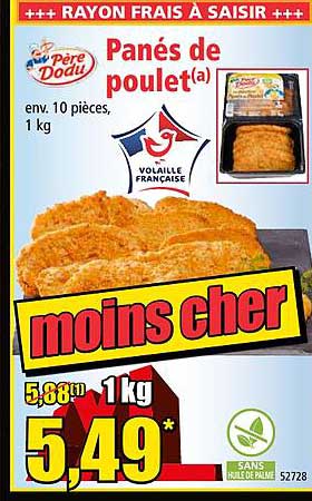 panés de poulet père dodu