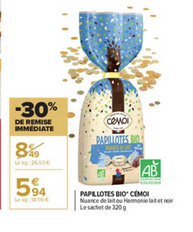 papillotes bio cémoi