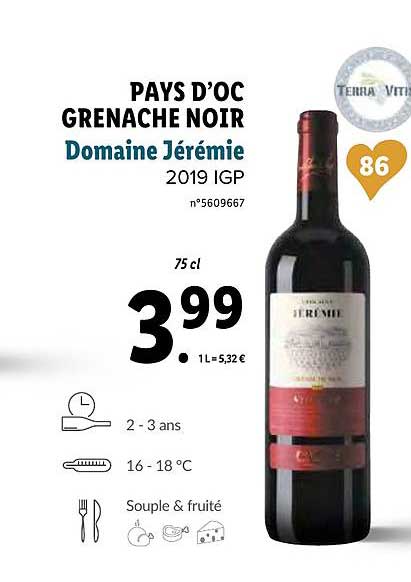 pays d'oc grenache noir domaine jérémie