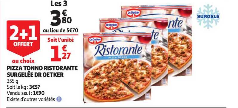 pizza tonno ristorante surgelée dr oetker