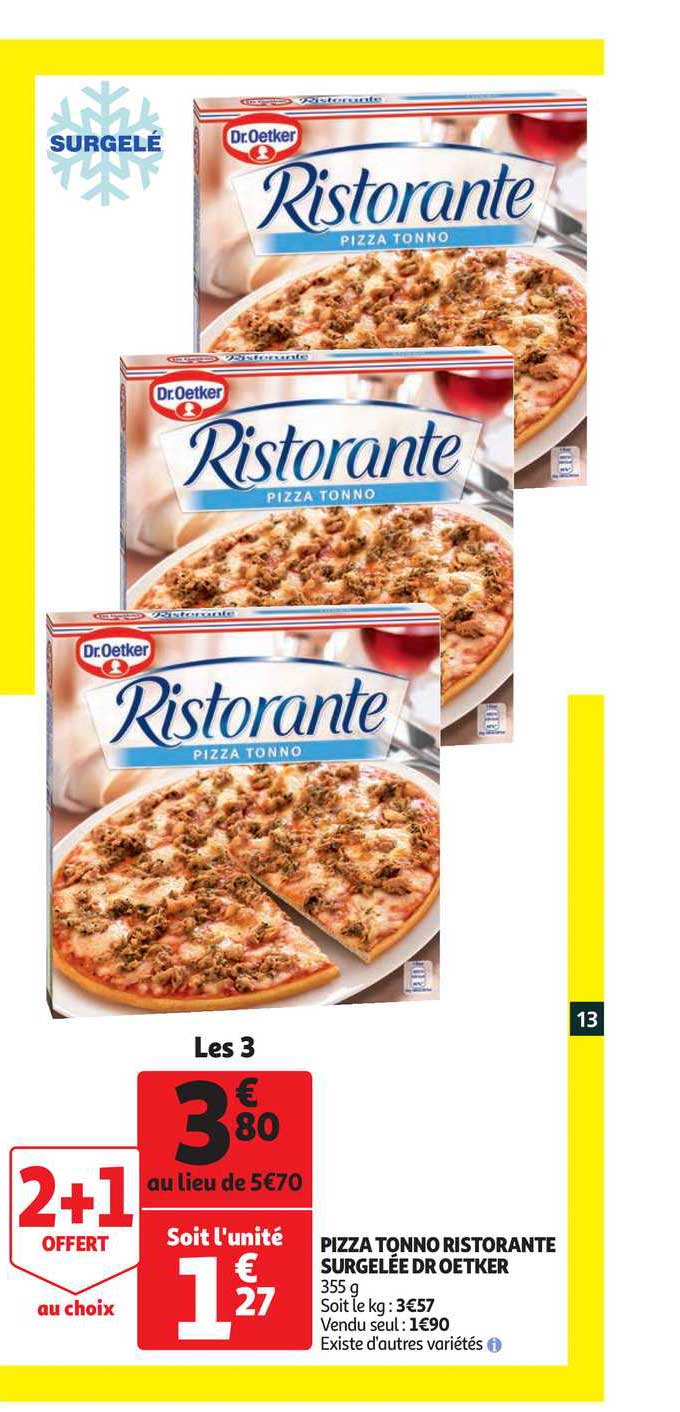 pizza tonno ristorante surgelée dr oetker