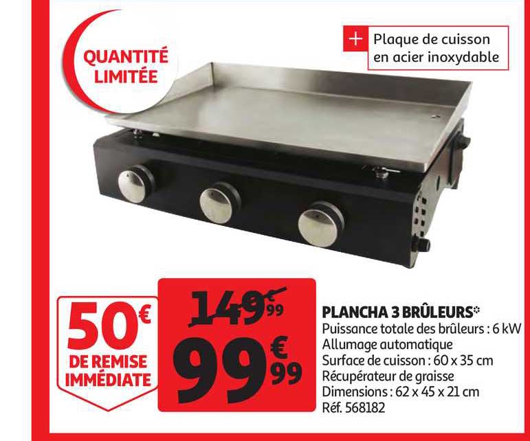 plancha 3 brûleurs
