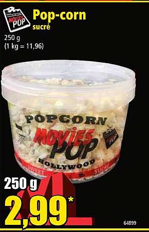 pop corn sucré
