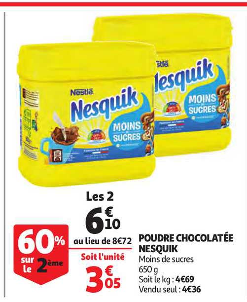 poudre chocolatée nesquik