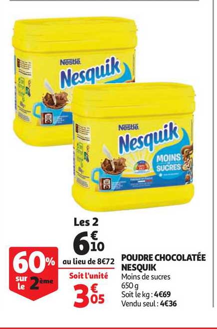 poudre chocolatée nesquik