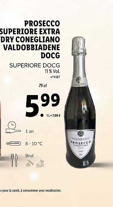 prosecco superiore extra dry conegiano valdobbiardene docg superiore docg