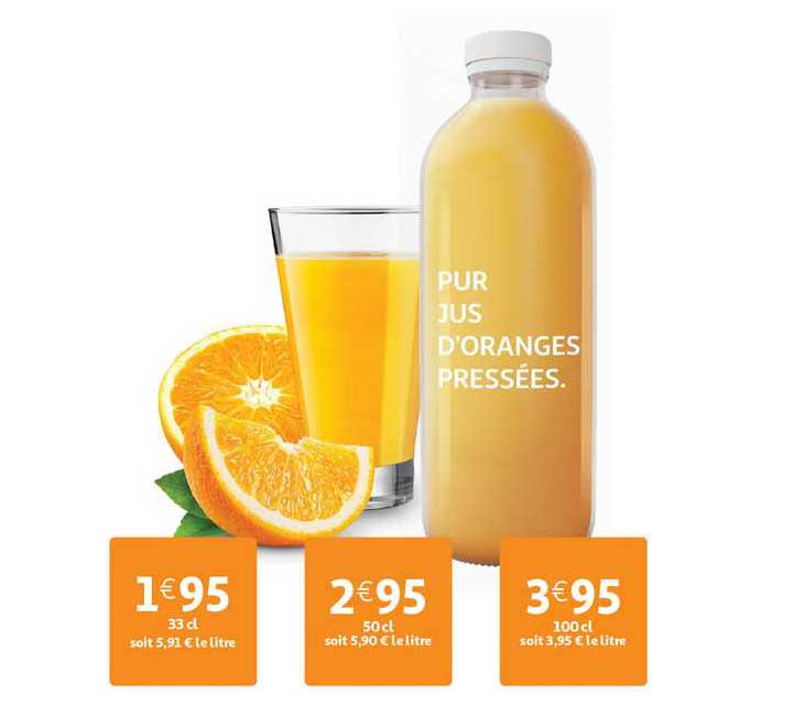 pur jus d'oranges pressées