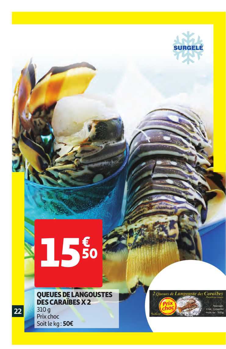 Queues De Langoustes Des Caraïbes X2