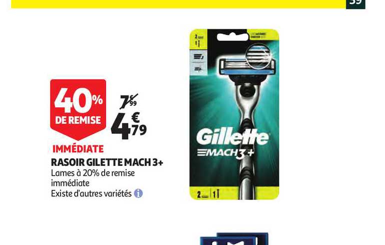 rasoir gilette mach 3+