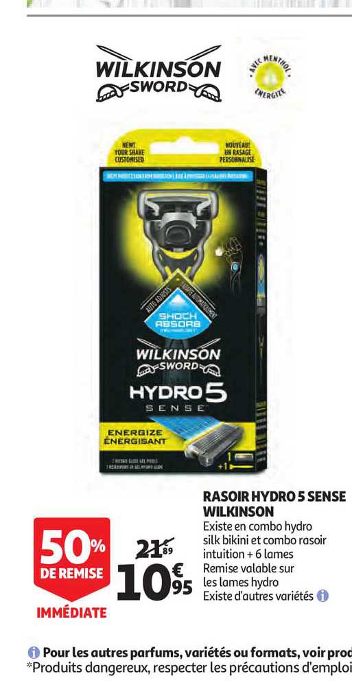 rasoir hydro 5 sense wilkinson