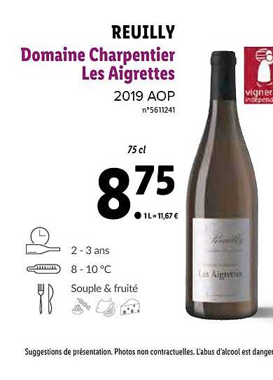 reuilly domaine charpentier les aigrettes 2019 aop