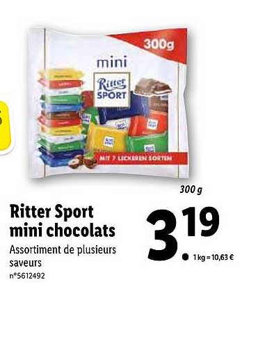 ritter sport mini chocolats