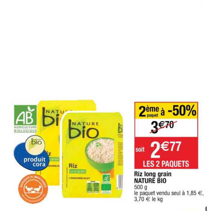 Riz Long Grain Nature Bio
