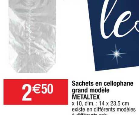 Sachets En Cellophane Grand Modèle Metaltex