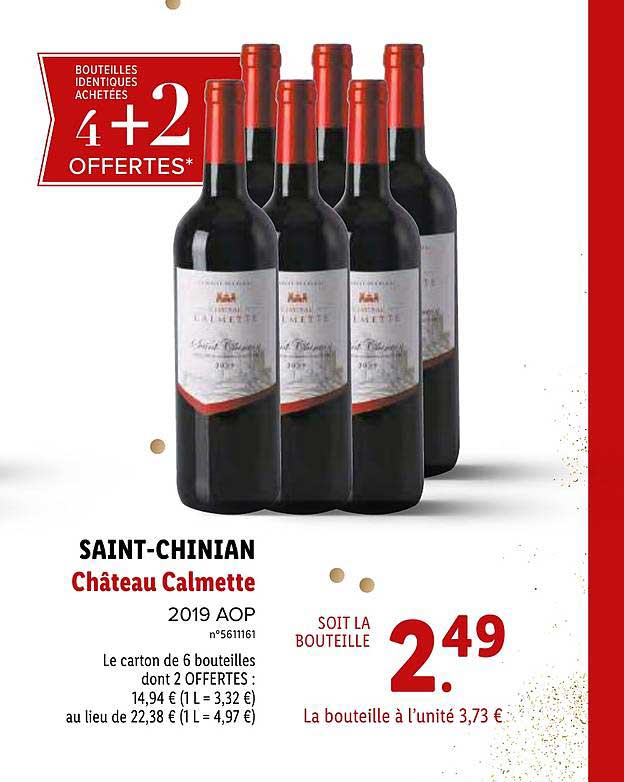 saint-chinian château calmette 2019 aop