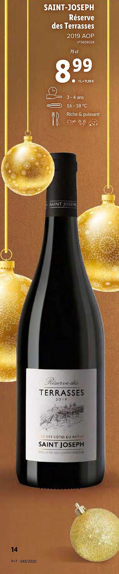 saint-joseph reserve des terrasses  2019 aop