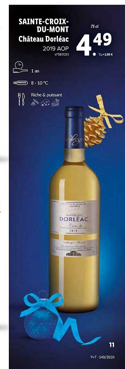 sainte-croix-du-mont château dorléac 2019 aop