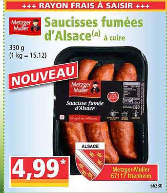 saucisses fumées d'alsace metzger müller