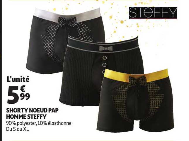 shorty nœud dap homme steffy