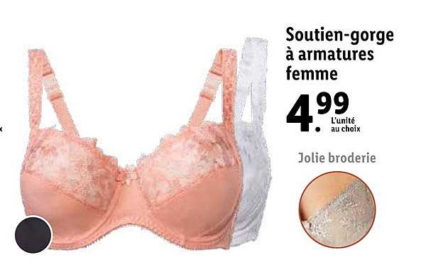 soutien gorge à armatures femme