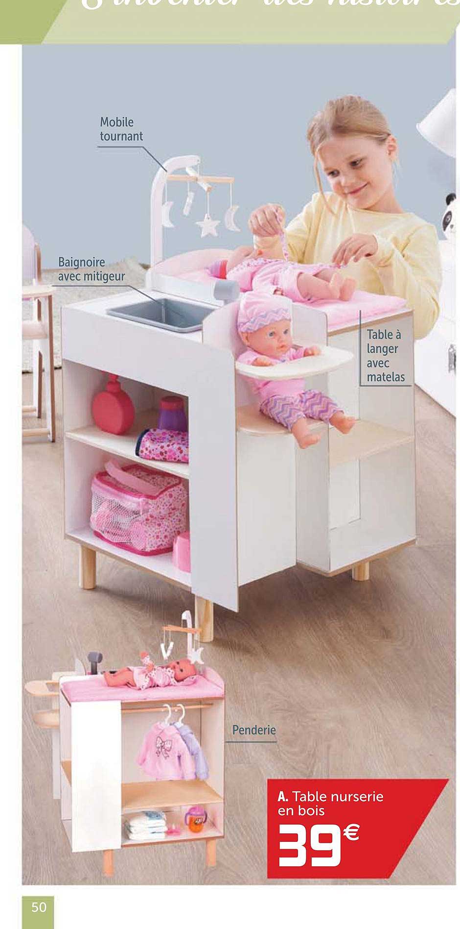 table nurserie en bois