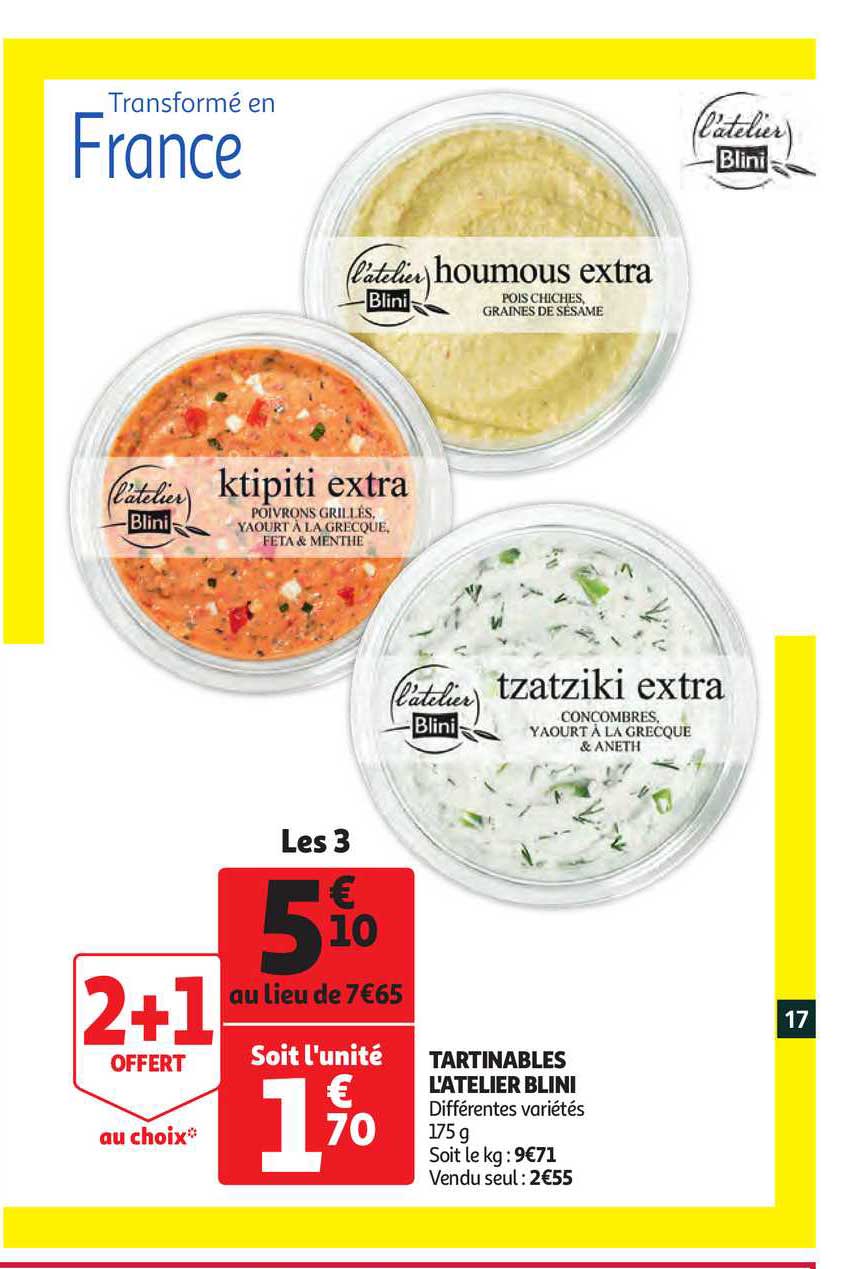 Tartinables L'atelier Blini